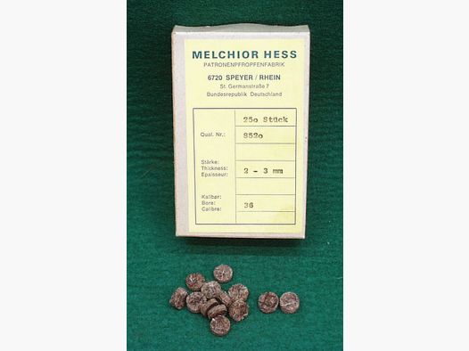 Melchior Hess	 Bouchons en feutre dur graissés Cal.36