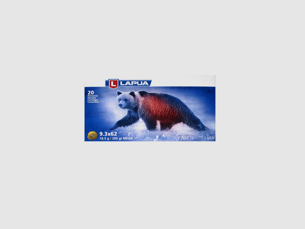 Lapua 20 cartouches 9,3x62 Mega 285gr E433