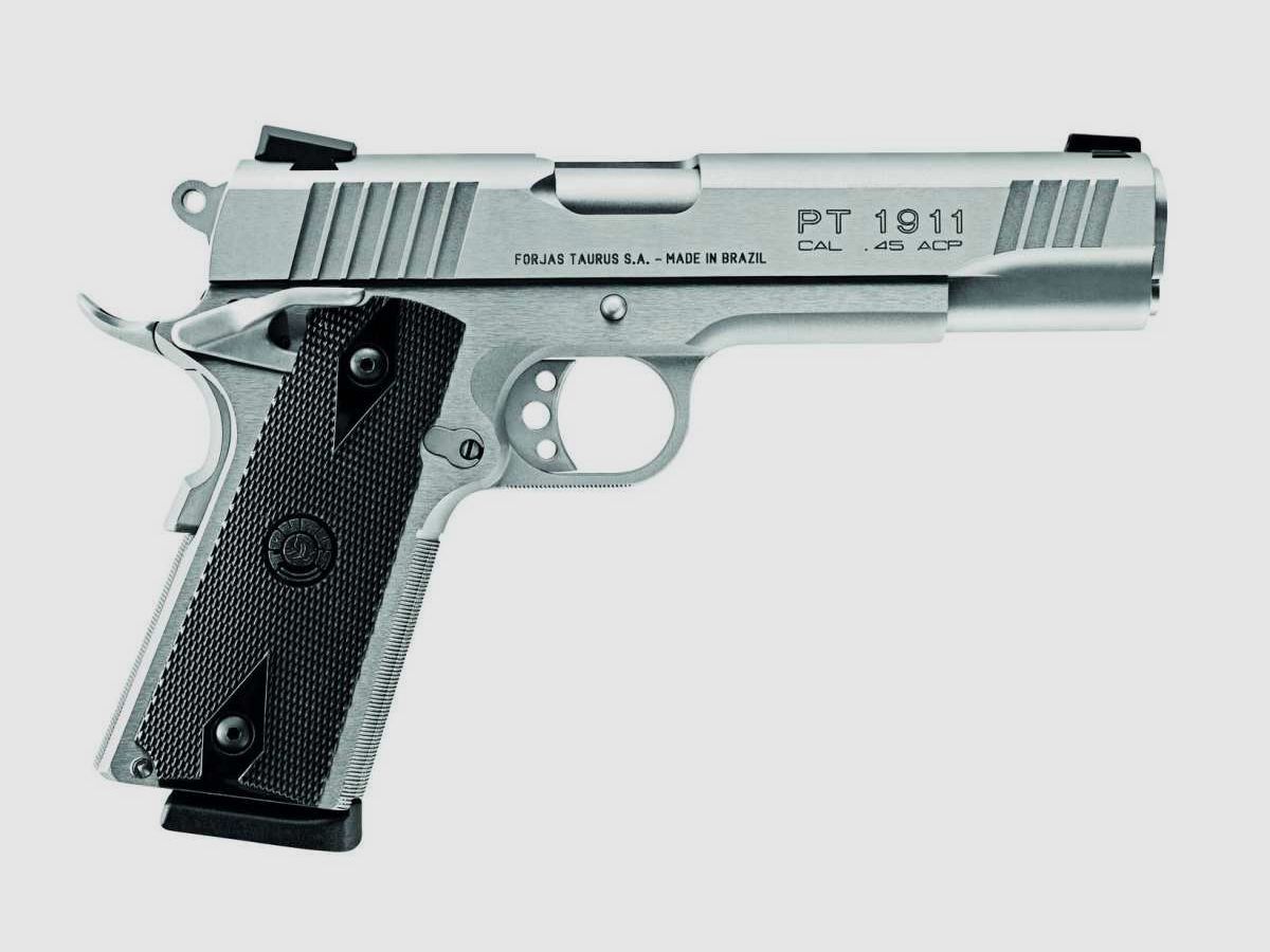 PISTOLE PT1911 MATTE EDELSTAHL 45ACP