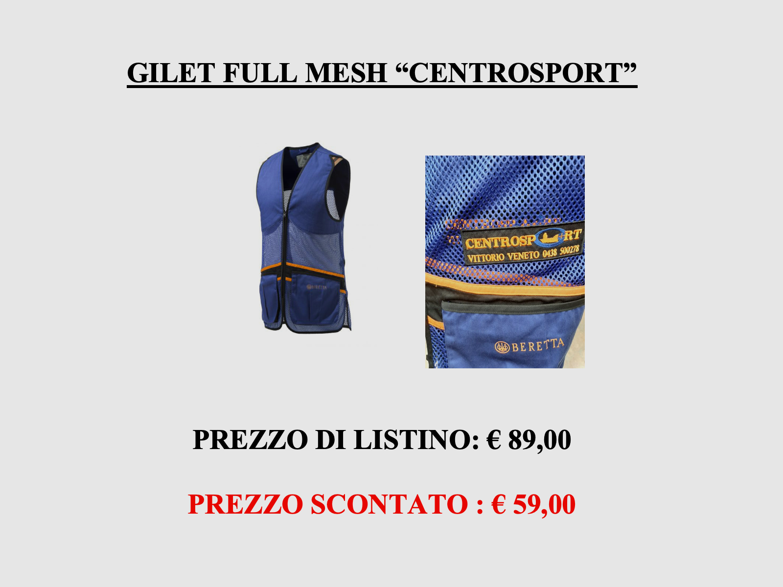 Beretta – Beretta Weste für Schießsport Vollmesh „centrosport“, Bild 1 von 2