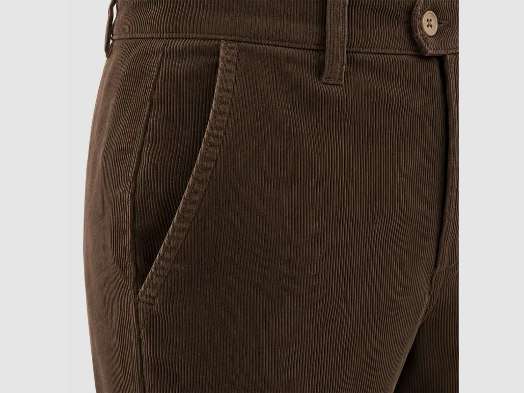 Pantaloni LMA Calvados in velluto a coste elasticizzato marrone, immagine 13 di 16