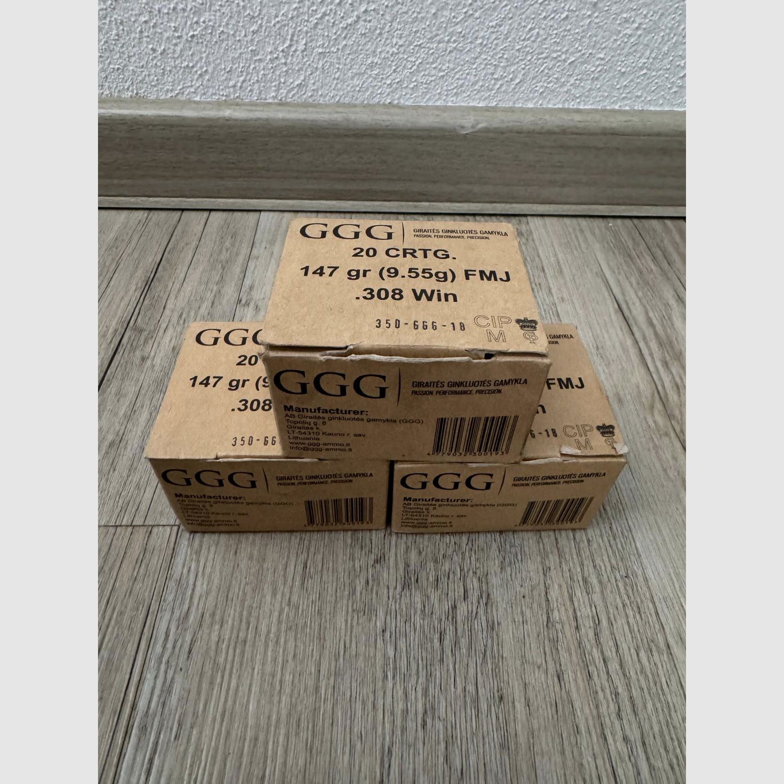 60 Schuss GGG .308 WIN 147gr. FMJ