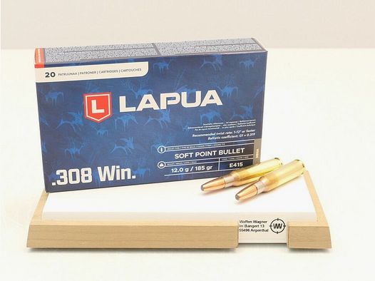 Lapua Mega 12g/185grs à20 .308 Win