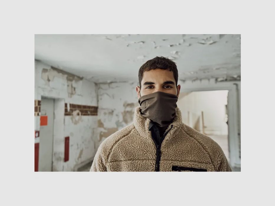 Multifunktionstuch (Schlauchschal) für Kopf, Gesicht, Hals - Einheitsgröße - Camel / Beige