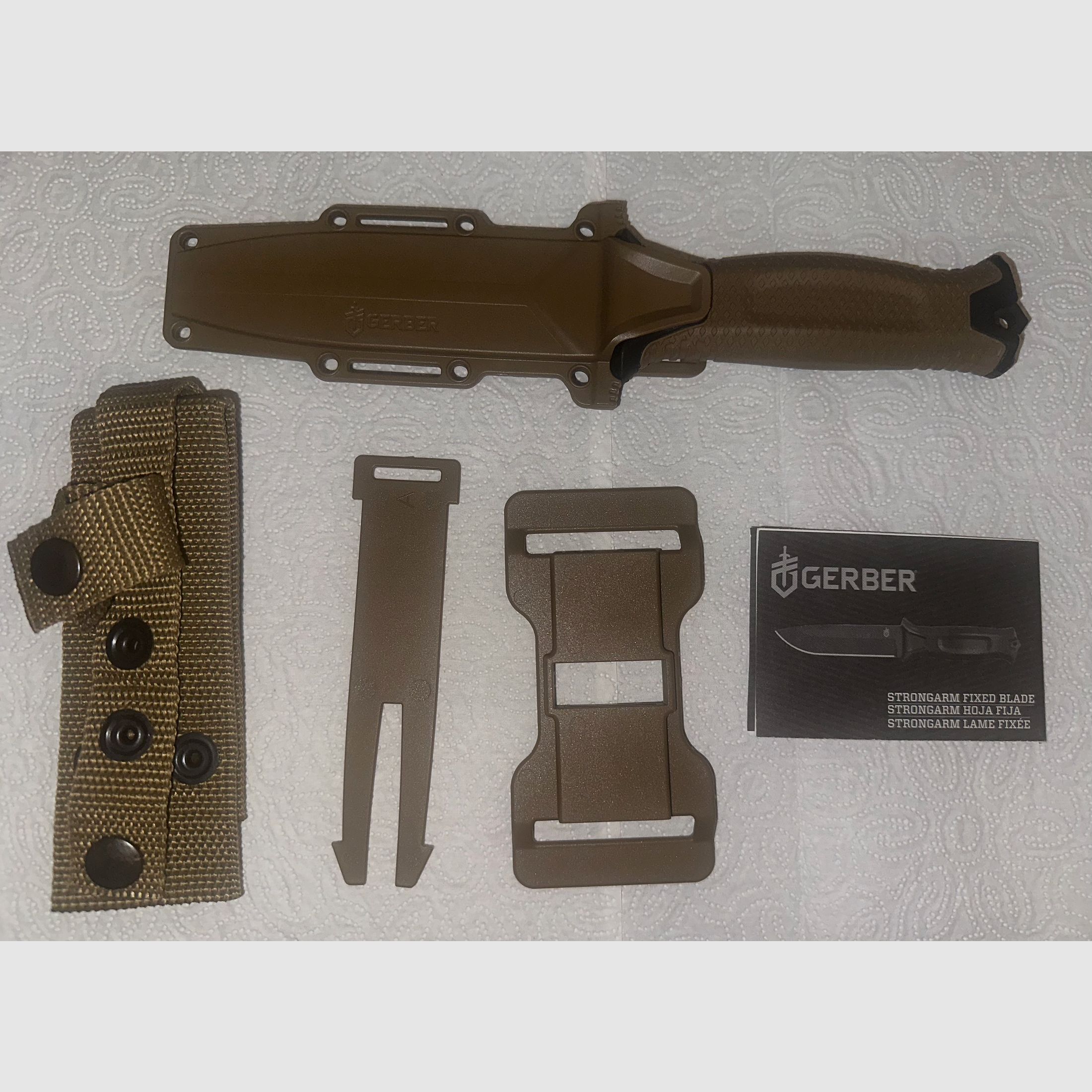 Gerber Stringarm serrated coyote knife outdoor survival