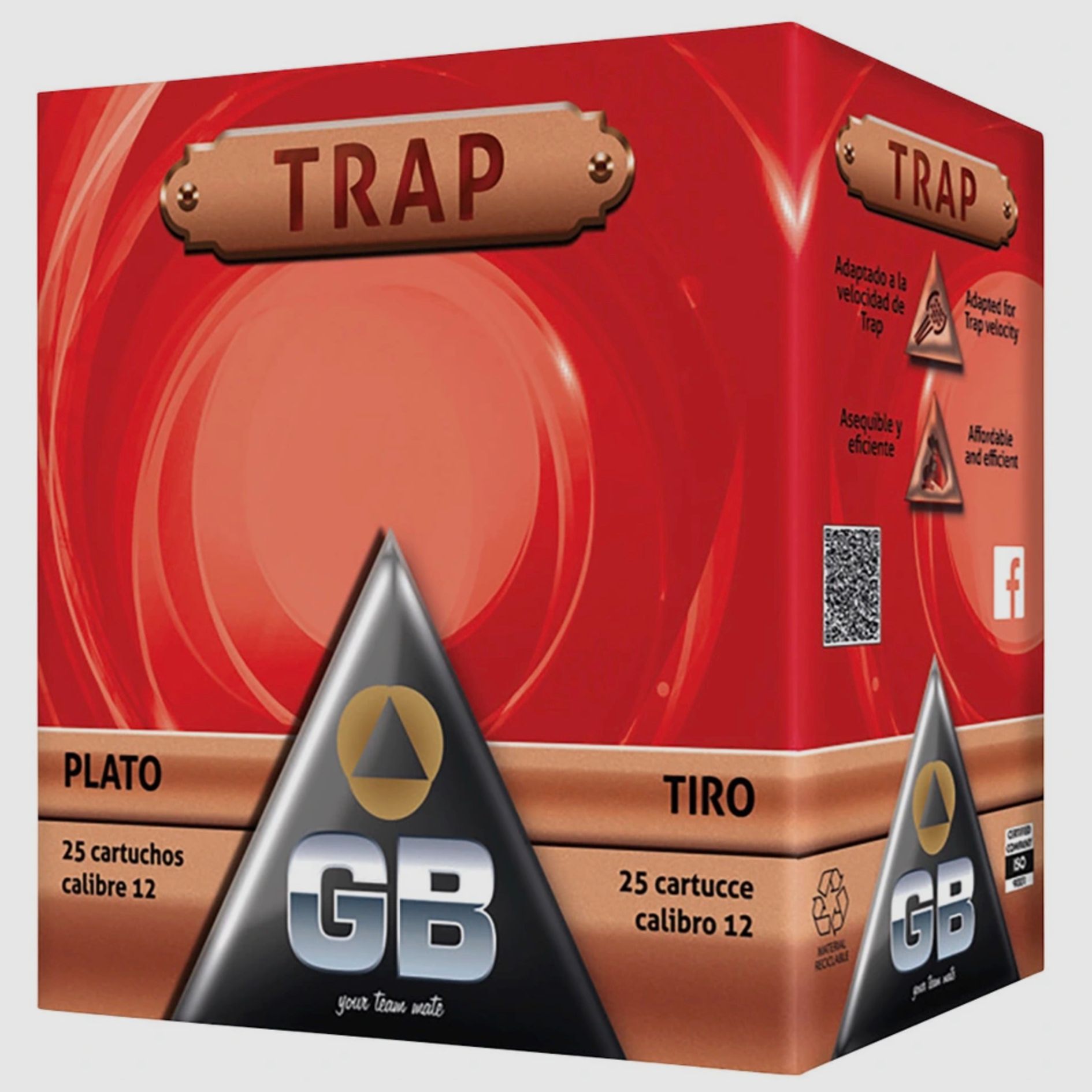 GB 12/70 training trap 2.4 mm 24g shot ammunition 25 pieces