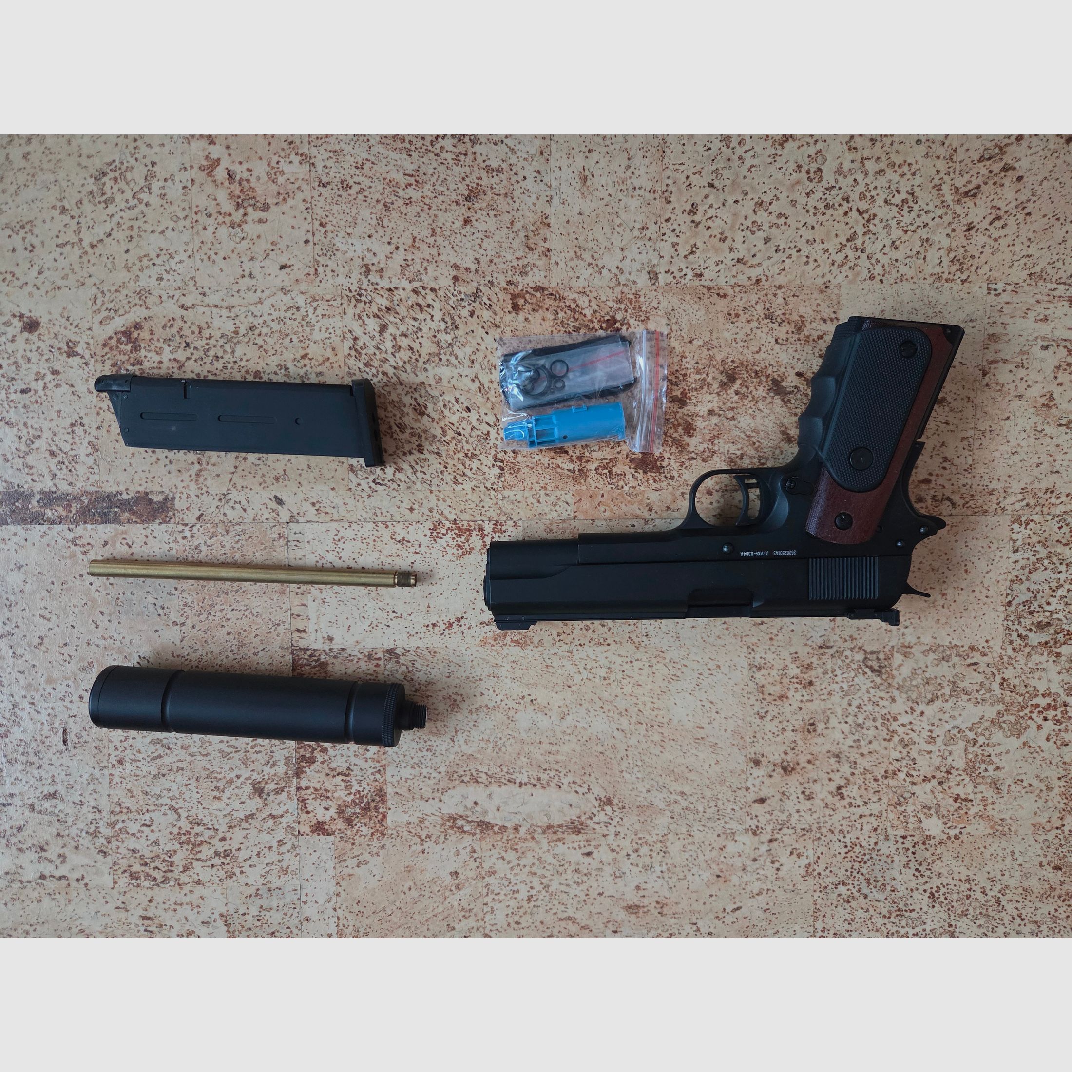 VORSK M1911 VX-9 Silenced Full GBB 6mm BB black