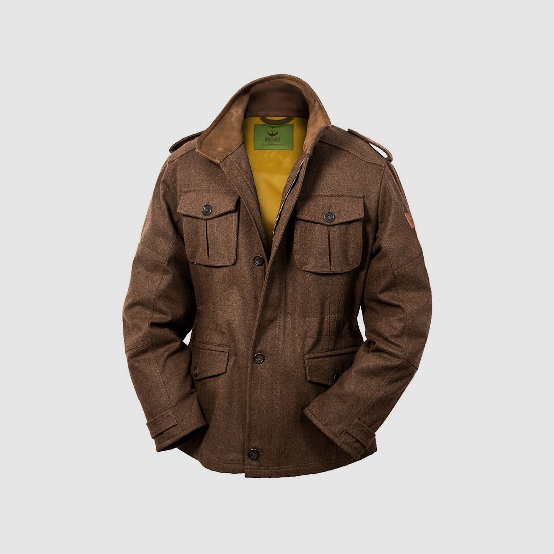 Giacca da caccia "Wilderich" in loden, marrone scuro