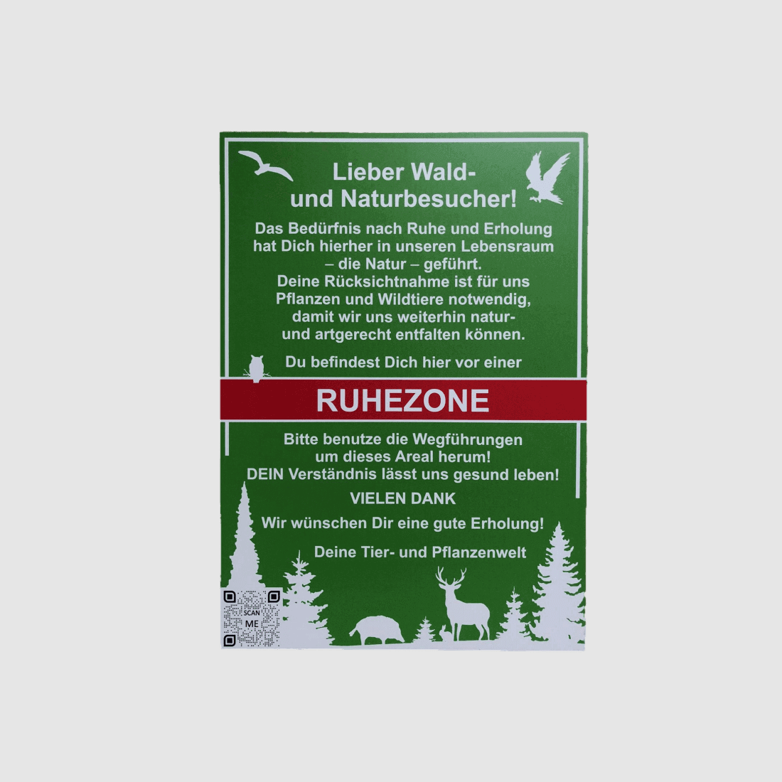 LivingActive Ruhezone Schild