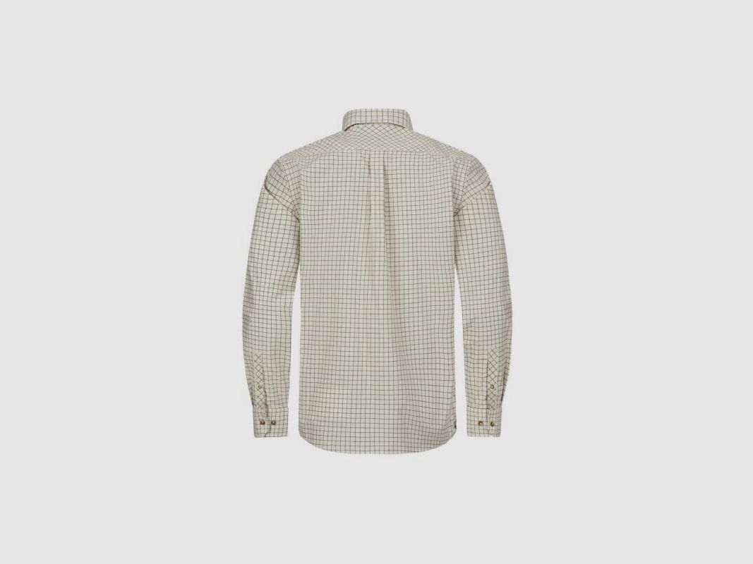 Sauer Herren Hemd Creme/Dunkelbraun