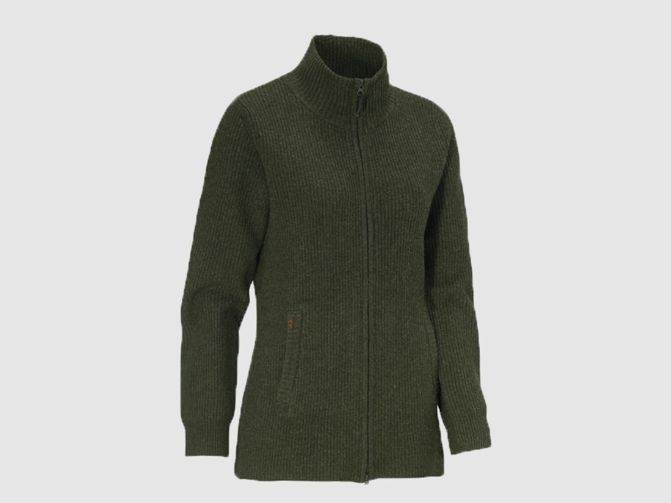 Swedteam Shirley Maglione Donna con Zip Completa in Verde Loden 36