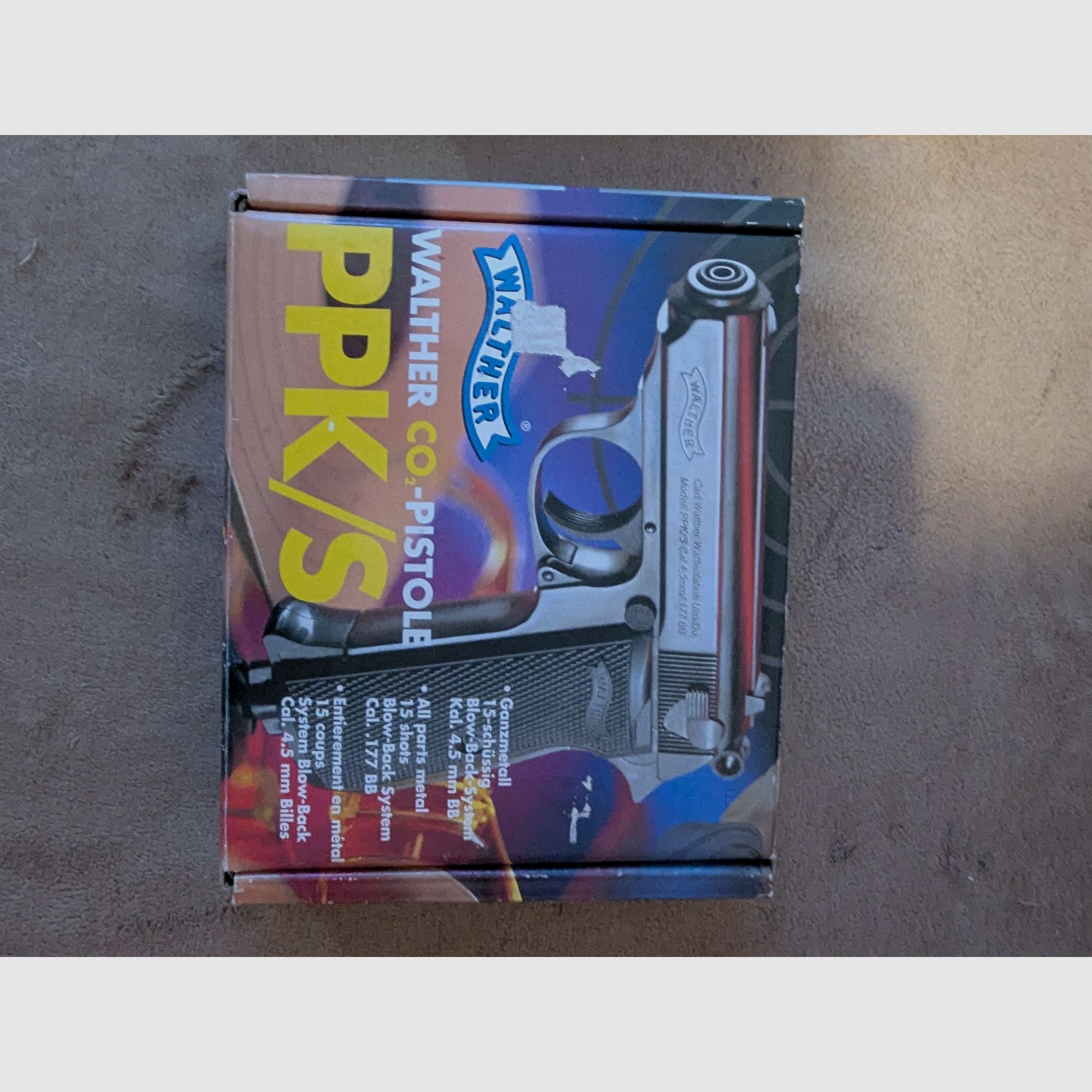 CO2 Pistole Walther ppk/S 4,5mm mit plowback mit Original Karton