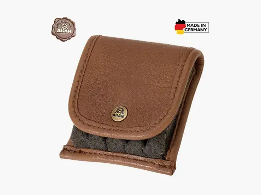 AKAH Patronenetui aus Elchleder und Loden