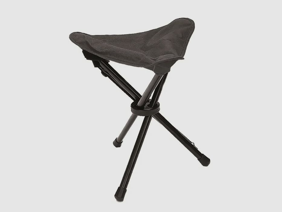 Dreibein / Klapphocker / Faltsitz - Schwarz