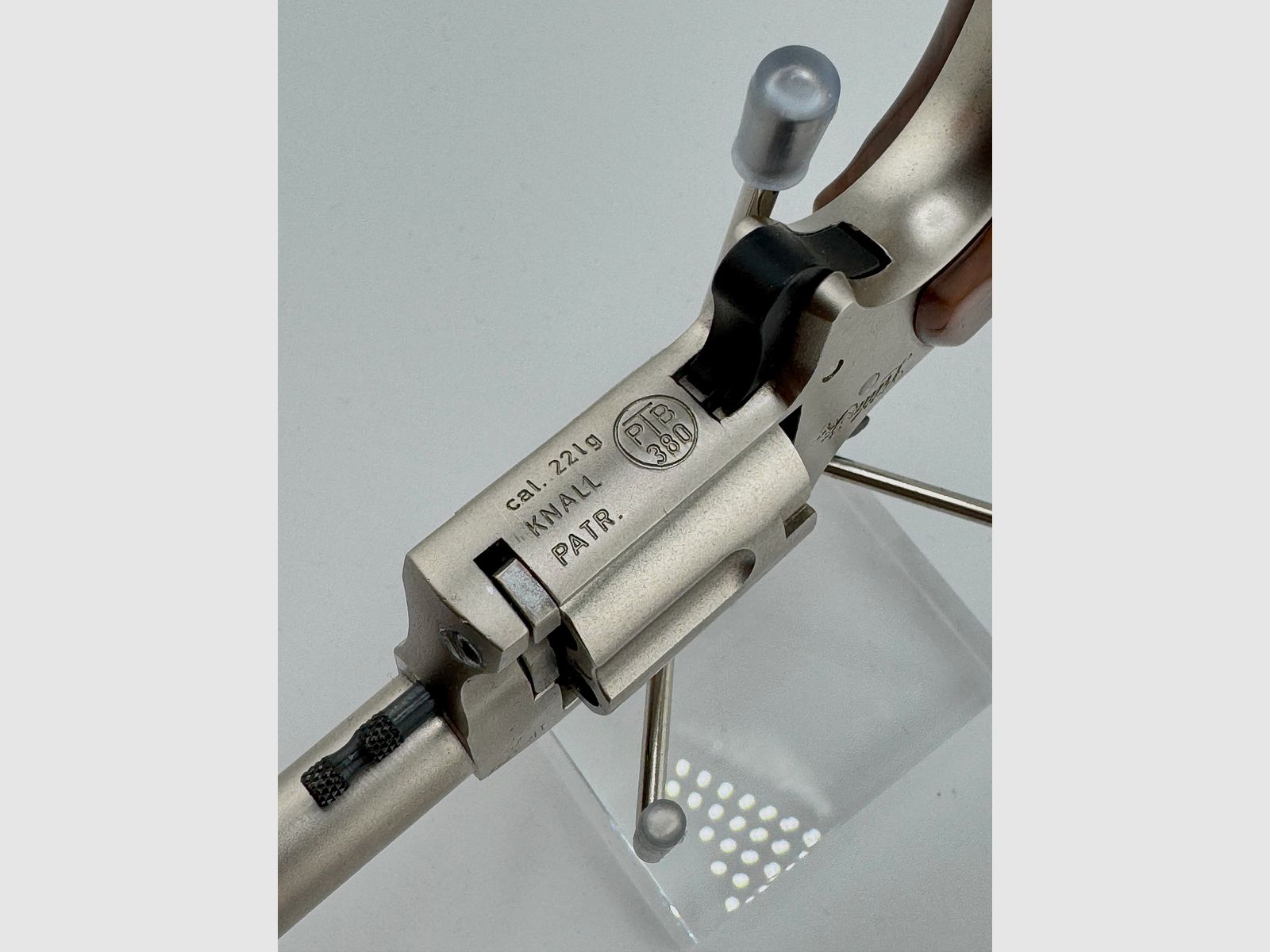 Röhm Little Joe nickel-plated - PTB 380 - Year of proof 1985 - Caliber 22 long blank firing