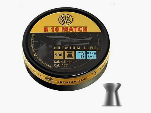 RWS R10 Match für Pistole 4,50 mm – 500 Stk.