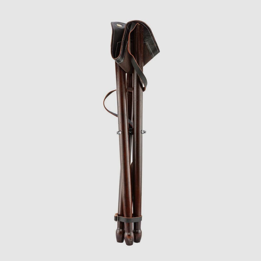 Klappbarer Dreibein-Sitz Holz – Luxus 65 cm Lederoberfläche – Höhe, Bild 3 von 4