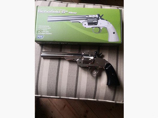 ASG Schofield Co2 Airsoft 6mm BB Revolver 6 Zoll