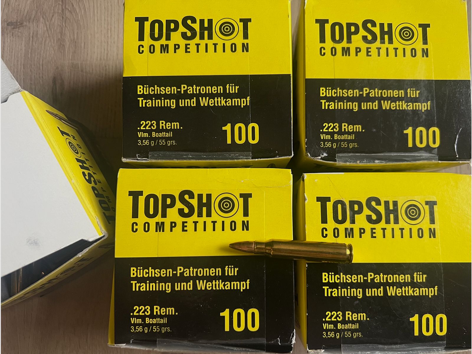 TopShot Competition .223 Rem 55 gr FMJ BT – 400 rounds – like new