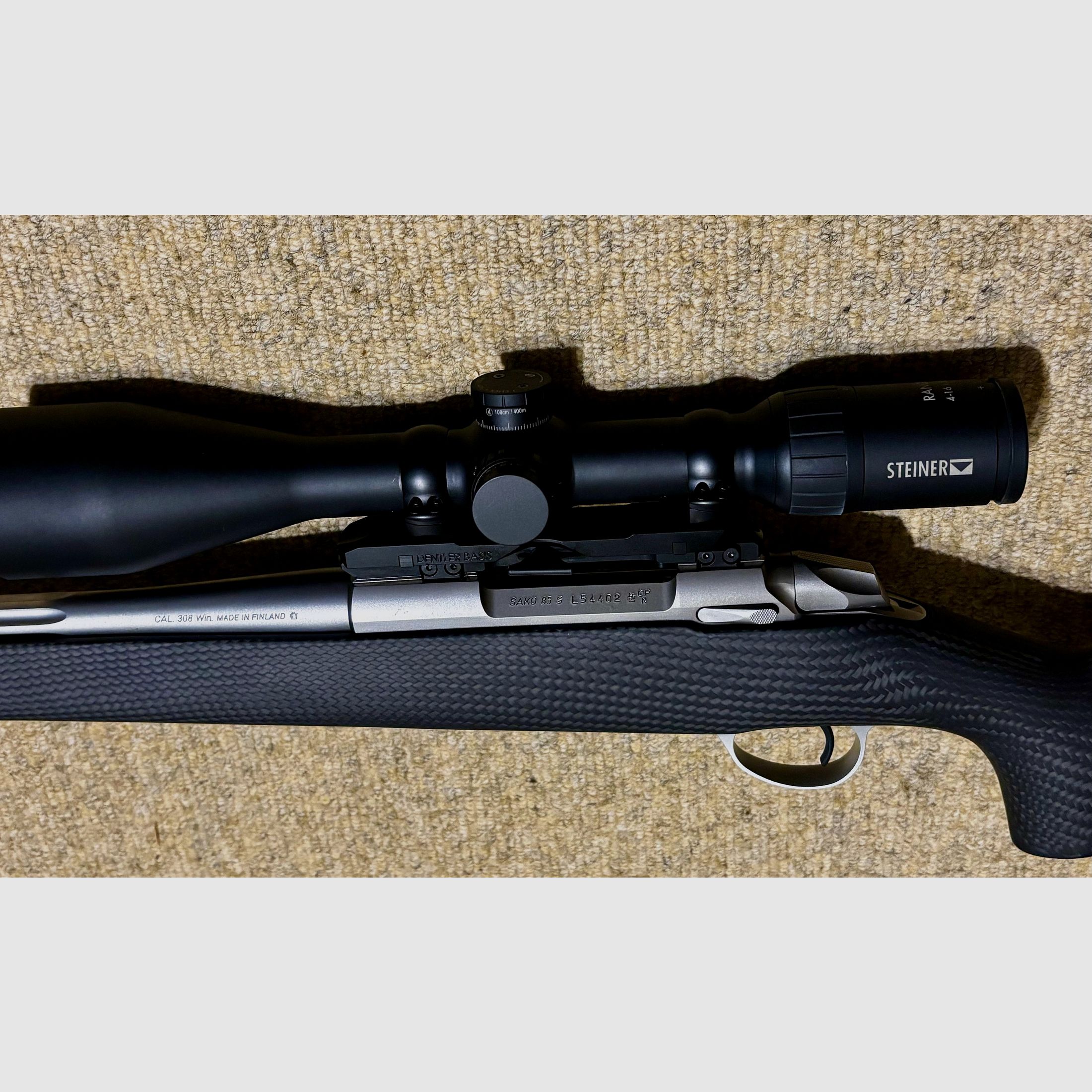 SAKO 85 Carbonlight M .308 Win Premium complete package | new SAKO carbon stock 2026 | Steiner Ranger 4 - 16 x 56 BC | Stalon XE108 suppressor | Dentler rail | 5100 € negotiable, image 5 of 19