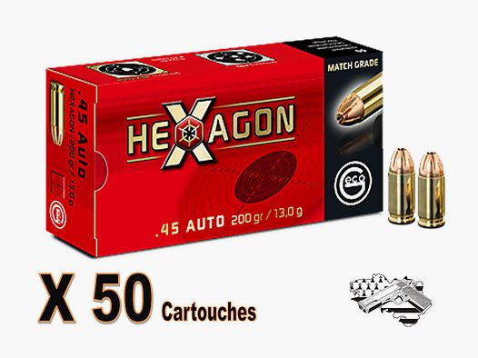 GECO .45 AUTO HEXAGON 200 grs par 50