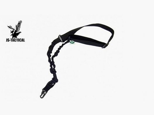 JS TACTICAL Elastische Einpunkt-Tragegurt schwarz