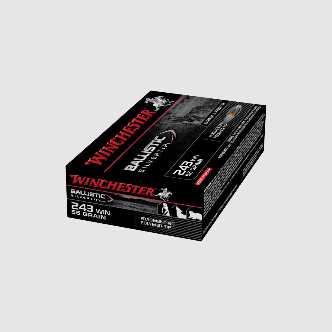 WINCHESTER 243 WIN 55 GRS BALLISTIC SILVER TIP 20 STK, Bild 3 von 5