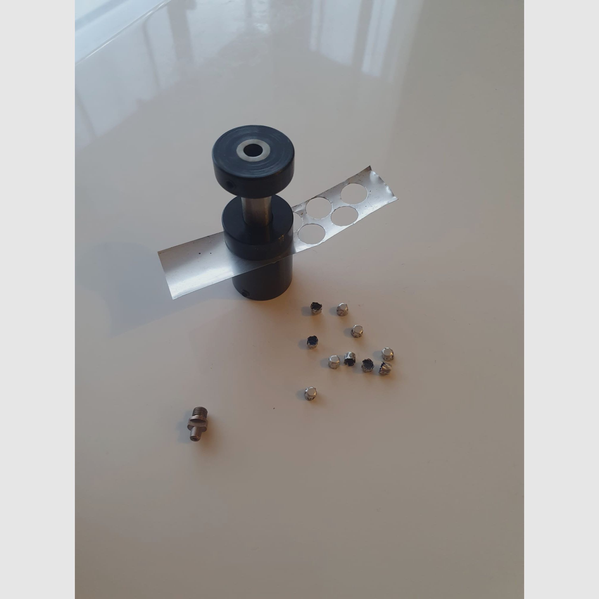 primer #11 for making percussion revolver caps with a primer cap former