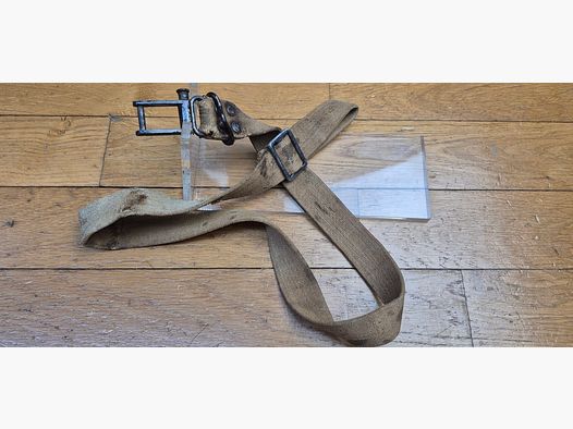 Rarissima e bella bretella per fucile Gewehr G 98K – Periodo II Reich – Modello ersatz in tessuto estremamente raro – Circa 1917/1918 – Pezzo autentico d'epoca di estrema rarità – BE+ /TBE