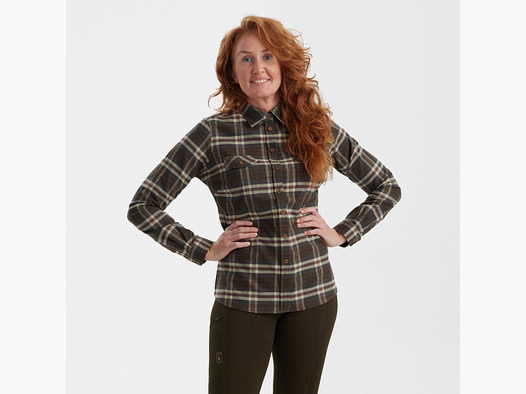 Lady Ruby Hemd - Yellow check – Kleidergröße Damen: 48