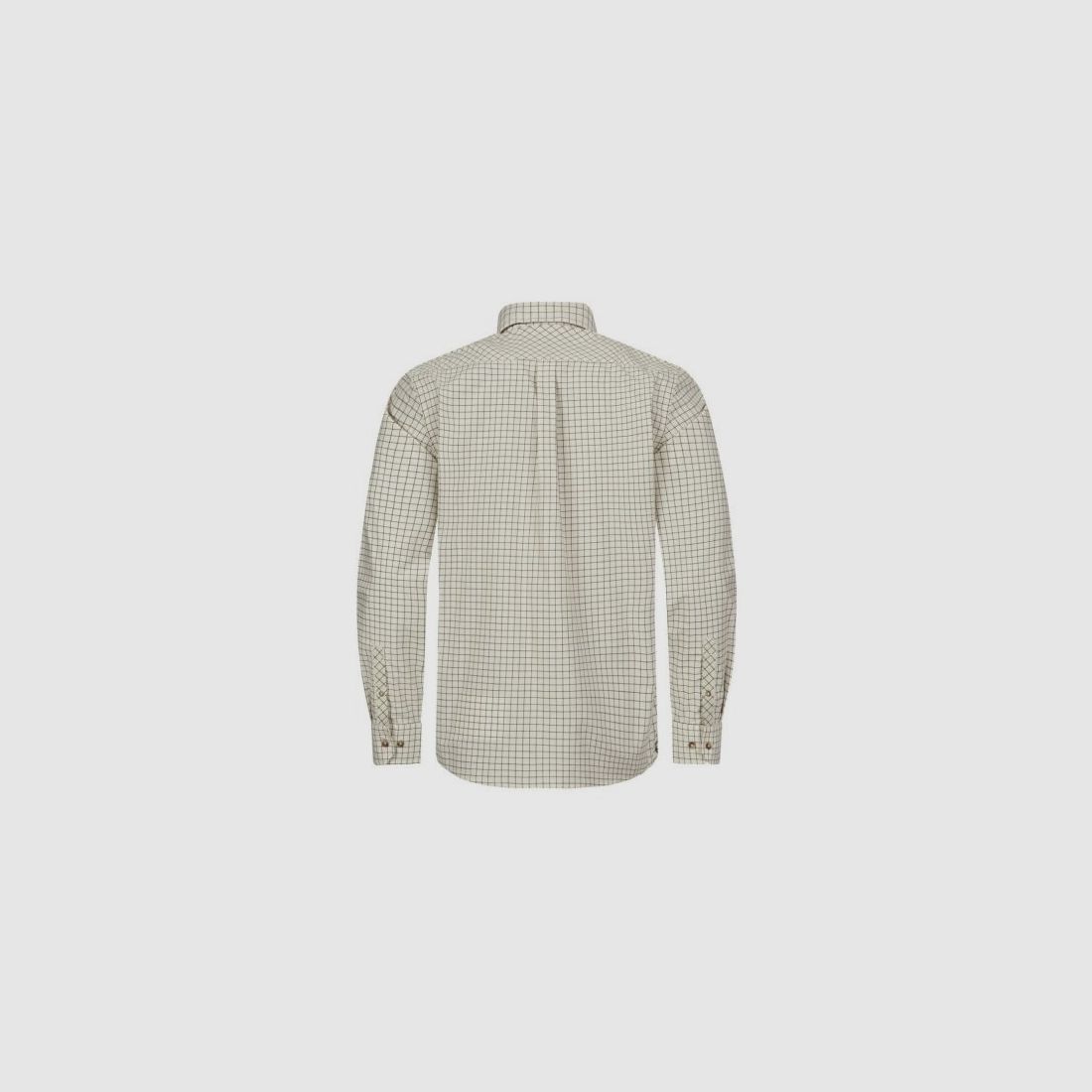 Sauer Herren Hemd Creme/Dunkelbraun