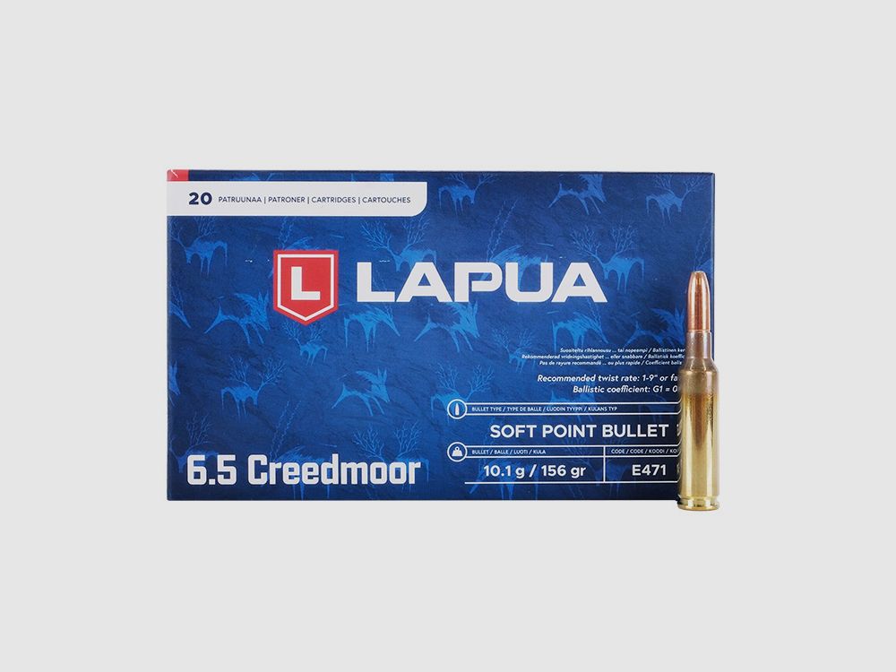 Lapua 6,5Creedmoor 10,1g Mega Büchsenpatronen
