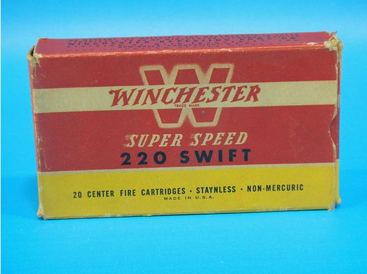 MUNITION WINCHESTER CAL. 220 SWIFT