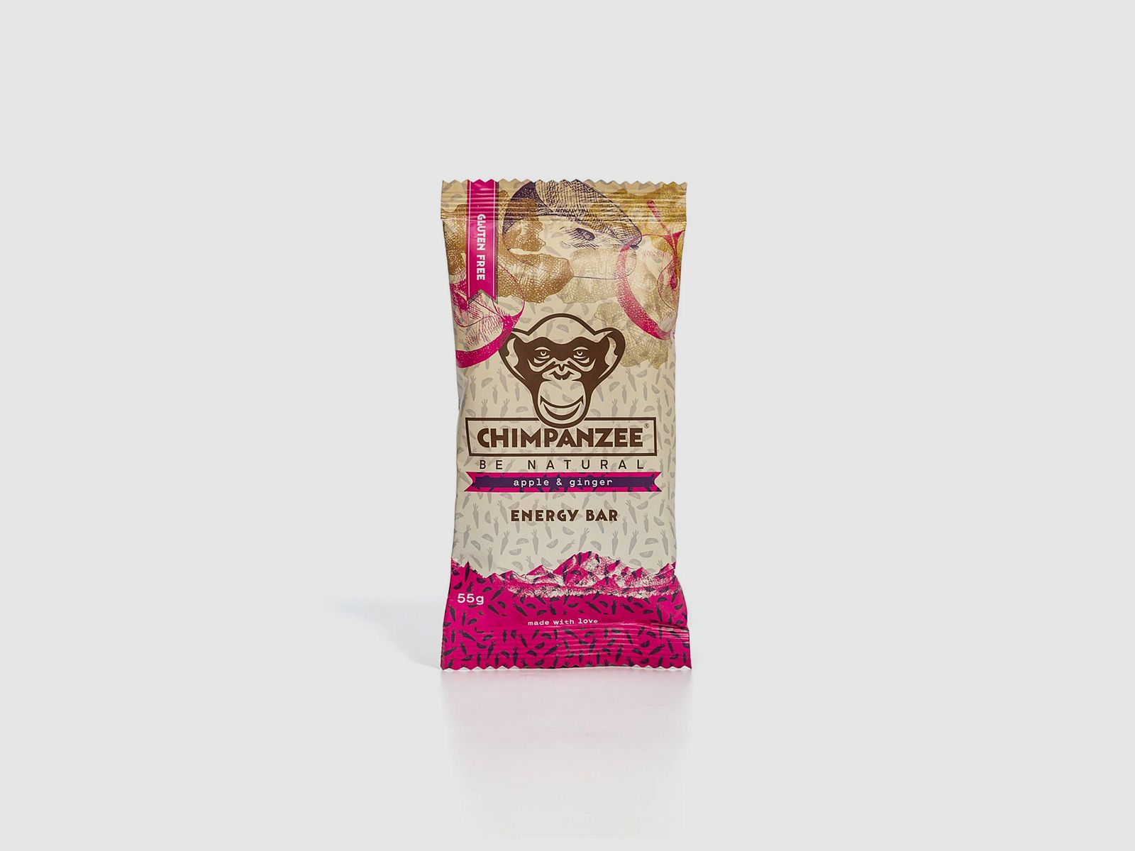 Chimpanzee Riegel Energy Bar Apfel Ingwer