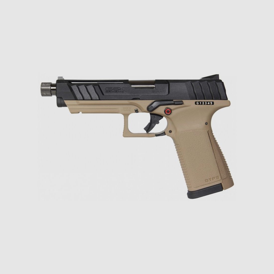 GBB-Replikat Pistol GTP9 Gas 0,9J Tan und Schwarz