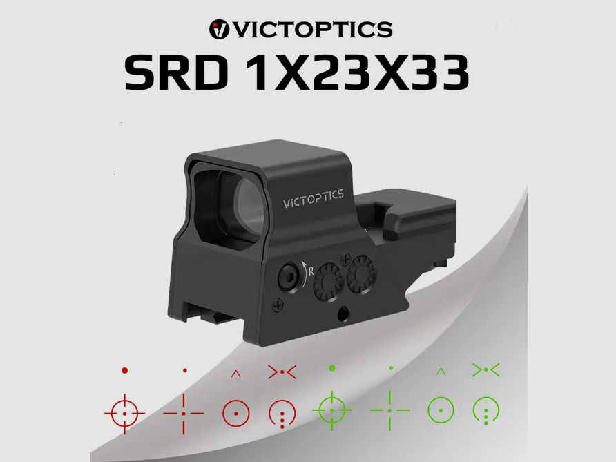 VictOptics - RDSL35 Red Dot-Visier - 1x27x39 - 8 verschiedene Absehen - rot/grün - OVP & NEU