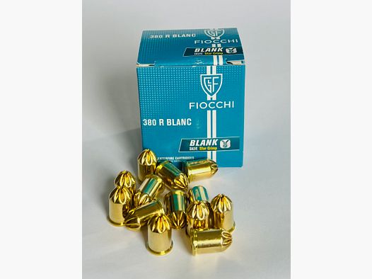Cartuchos de salva Fiocchi Cal. 9 mm R.K. para revólver 50 uds.