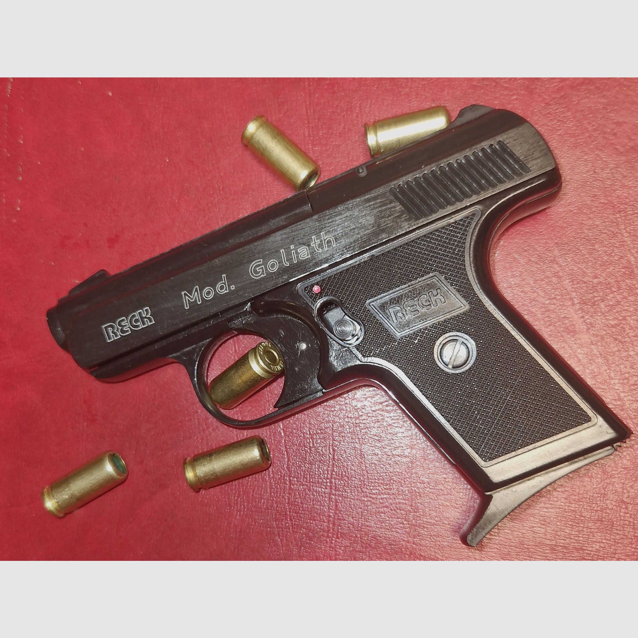 RECK MOD. GOLIATH/ senza accessori / cal. 9mm P.A.K. / PTB 763 / PISTOLA A GAS SCHRECKSCHUSS SILVESTER DIFESA PERSONALE COLLEZIONE / ------>! LEGGI LA DESCRIZIONE ! <------