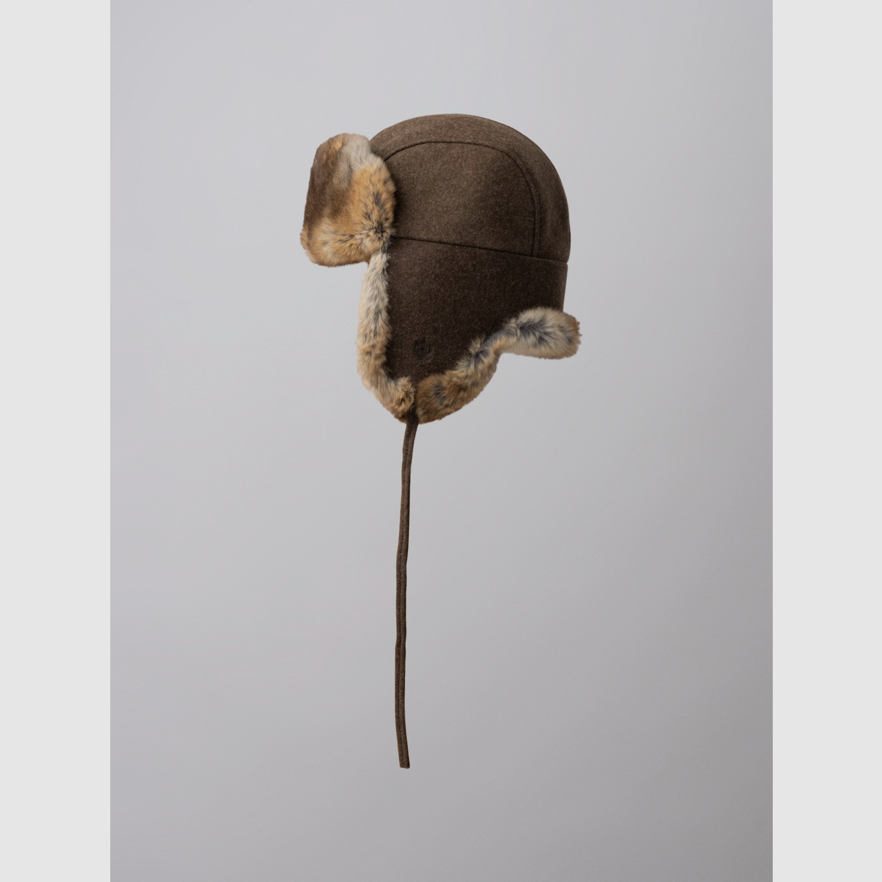 Cappello da caccia in velluto di coniglio marrone, immagine 3 di 3