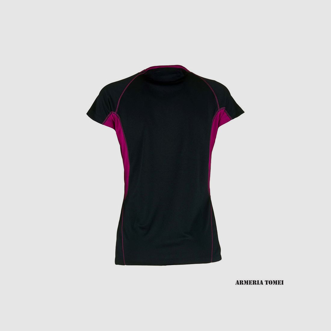 T-SHIRT – WOMEN – UNIVERS – MURA QUICK-DRY GRAY/BLACK/FUCHSIA, image 2 of 2