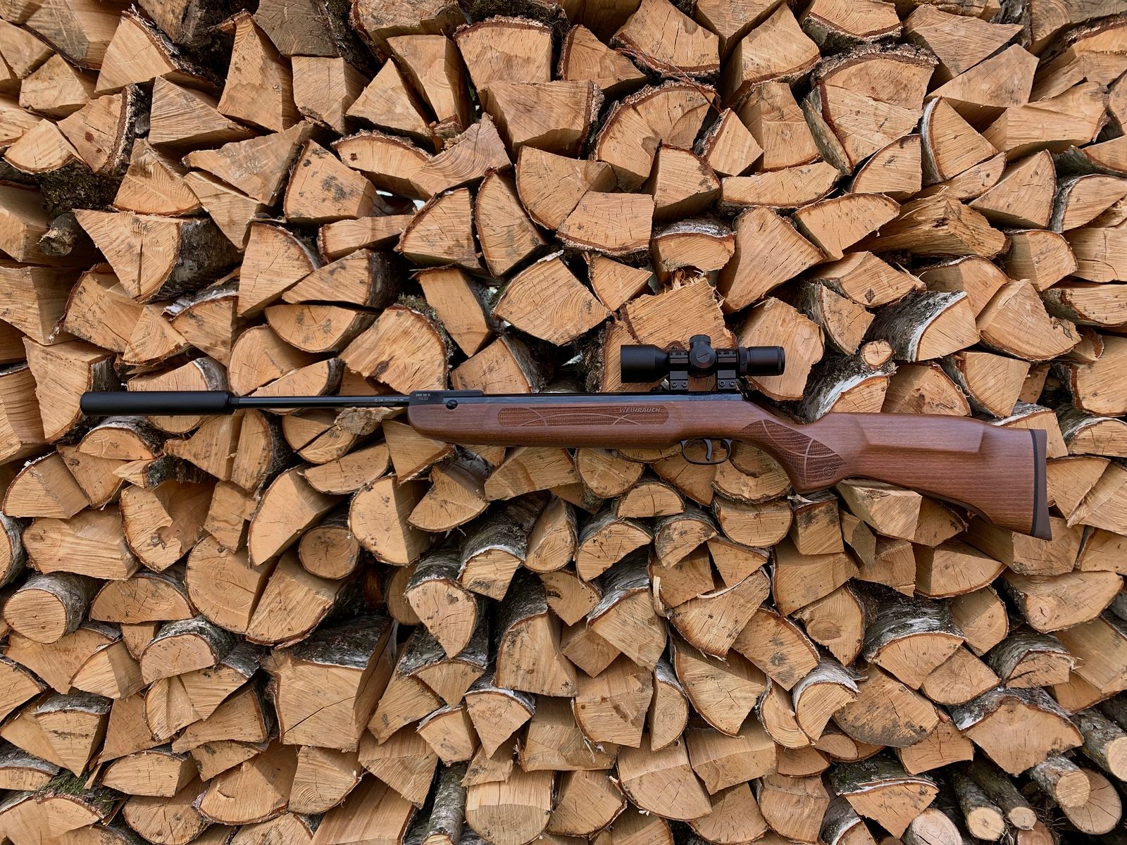 Weihrauch HW 50 M/II with silencer caliber 4.5mm and scope 3-9x40 compact