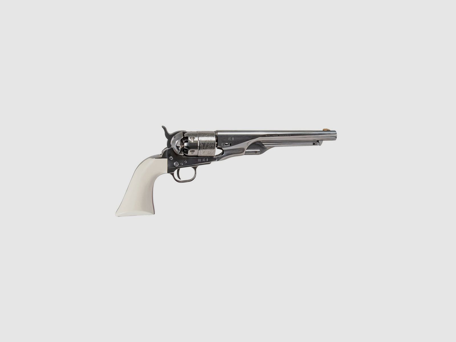 Revolver Pietta Replique 1860 Army Old Silver Bande acier Cal 44 PN