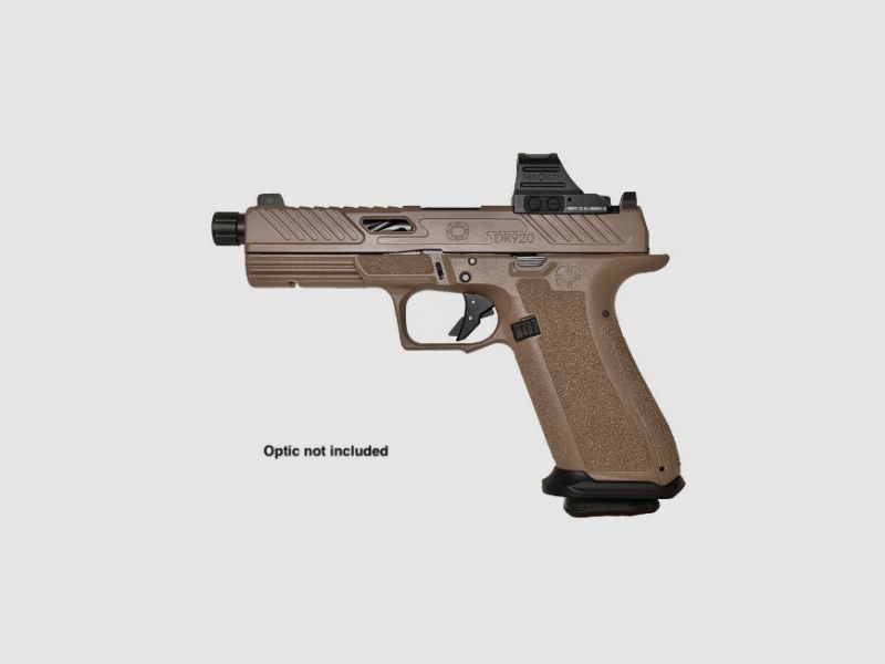 Shadow System DR920 9mm FDE Elite Slide OR FDE Spiral Threaded Barrel Blk SS Rod Green Tritium, Bild 1 von 2