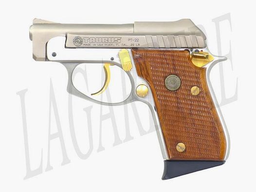 TAURUS PT 22 NICKEL ROSEWOOD (PISTOLE KAL. .22)