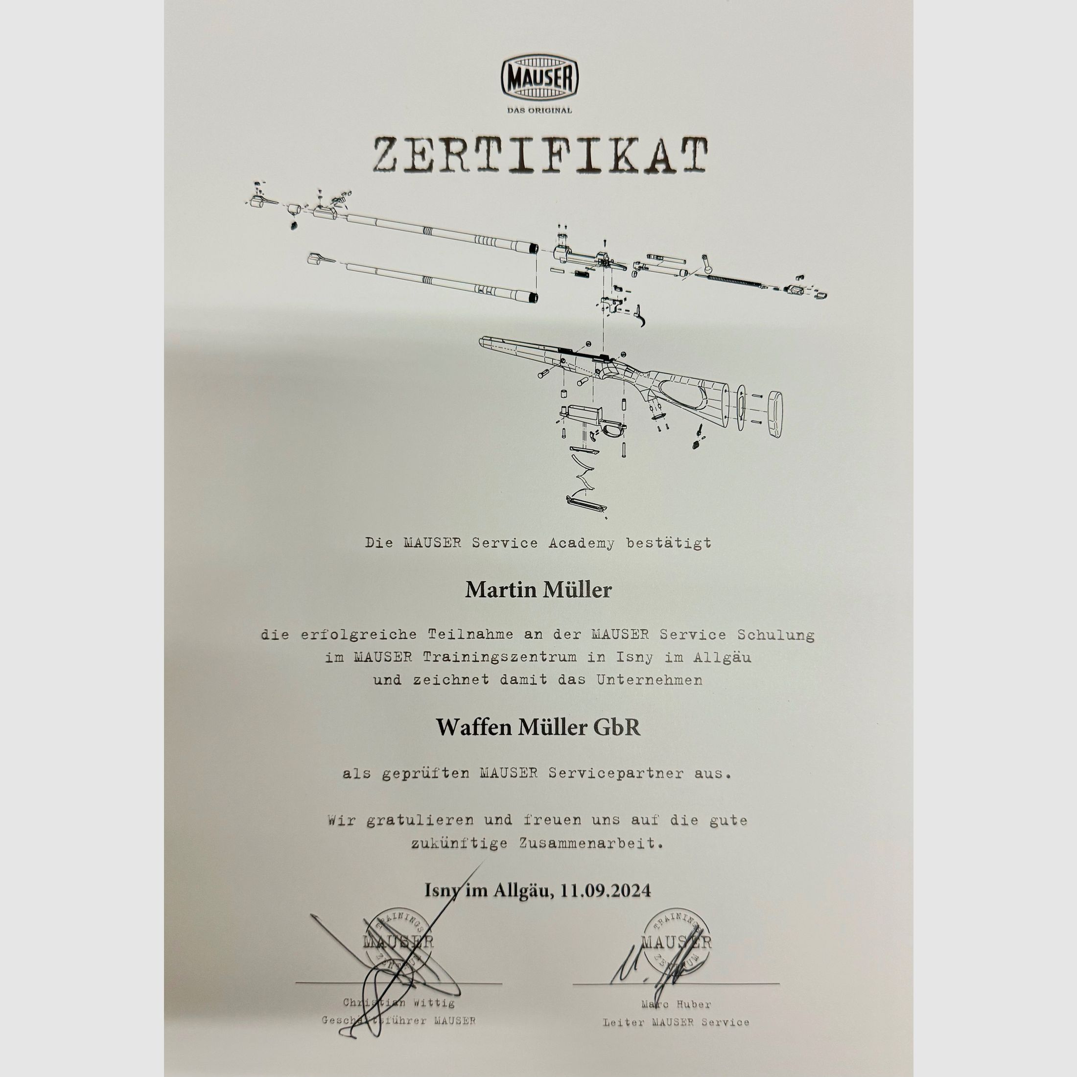 Mauser M18 Pure Max calibre .308 / .30-06 filetage M15x1