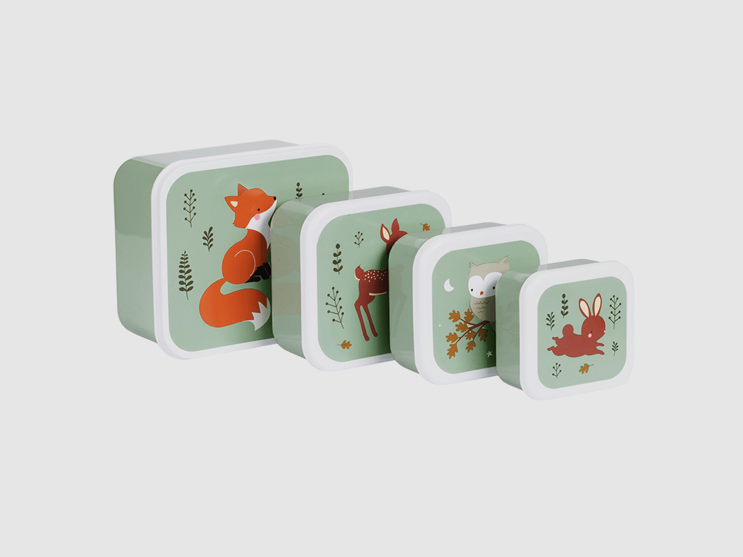 Set de boîtes à lunch pour enfants "Amis de la forêt"
