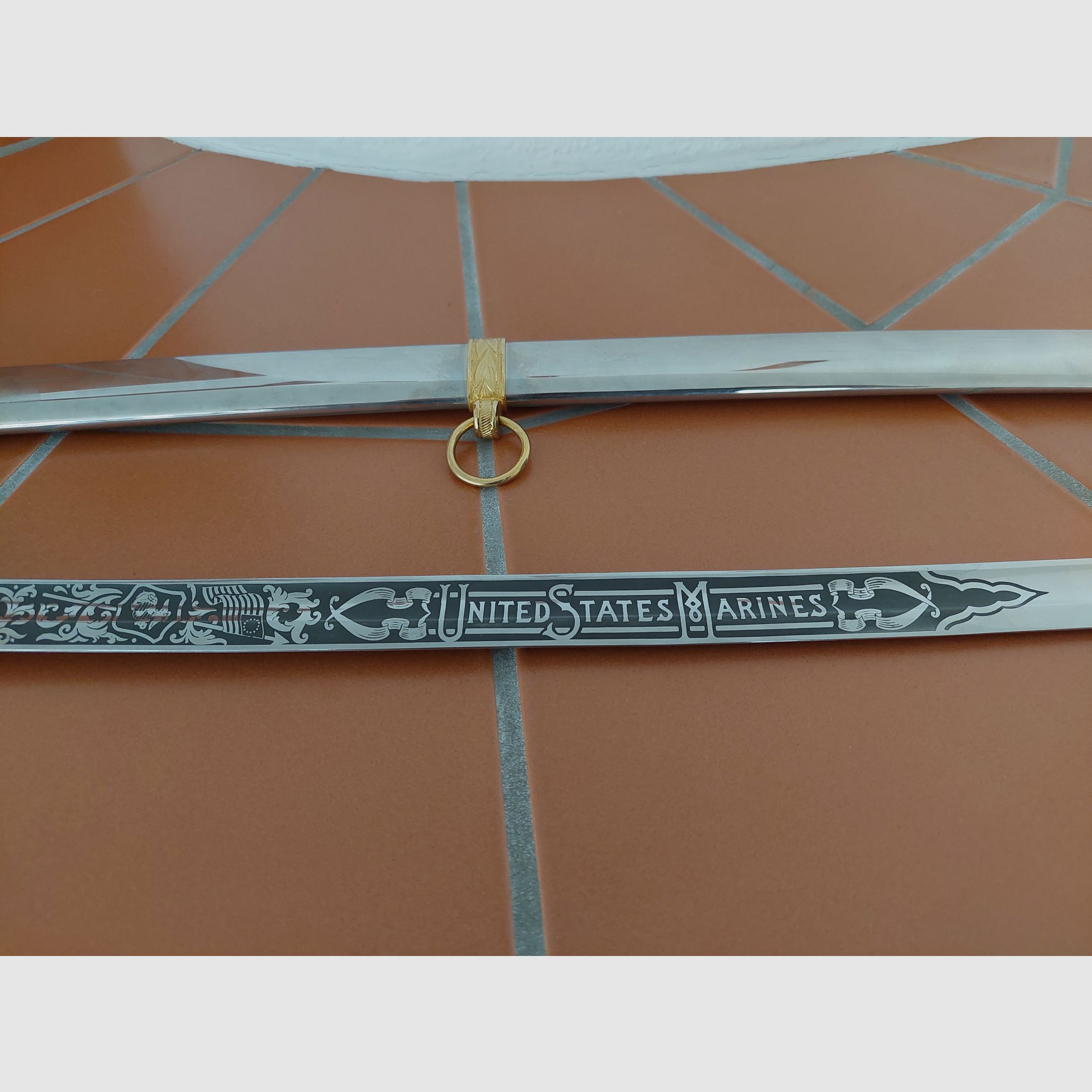 WKC saber / rapier, USA Art.1012 SerialNo. 6-82, 24 karat gold-plated