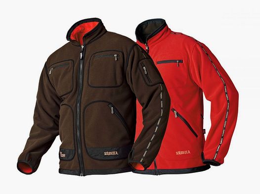 Chaqueta de forro polar Hrkila Kamko Talla: XS, Color: Marrón/Rojo