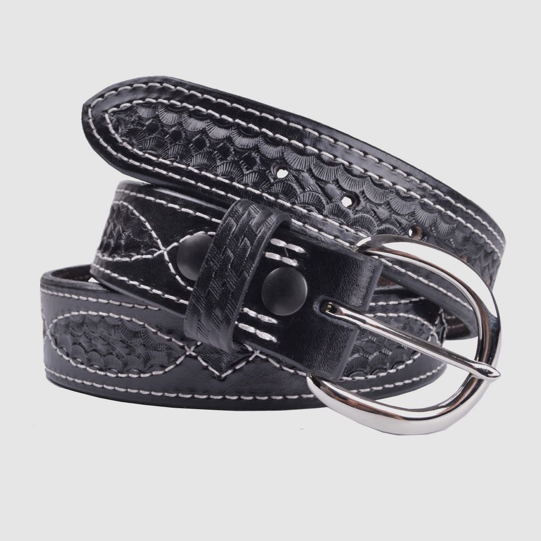Belt Casual LS 50" Black Basket, image 3 sur 3