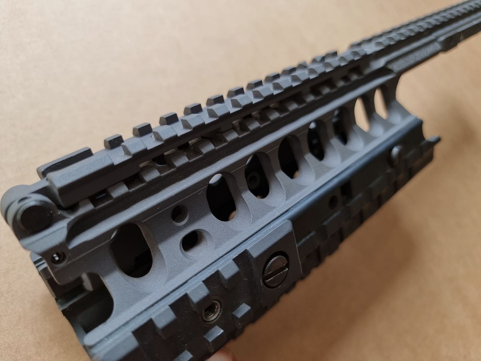 *RARA* A.R.M.S. - Sistema de riel #50-C con miras de gas plegables #41-BL y miras traseras #40-L - AR15 de los 2000